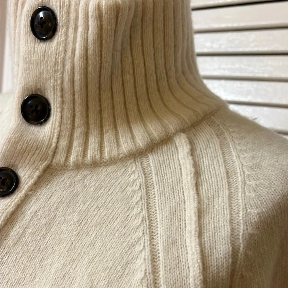 Banana republic men’s Cream Button-Up Turtleneck Sweater